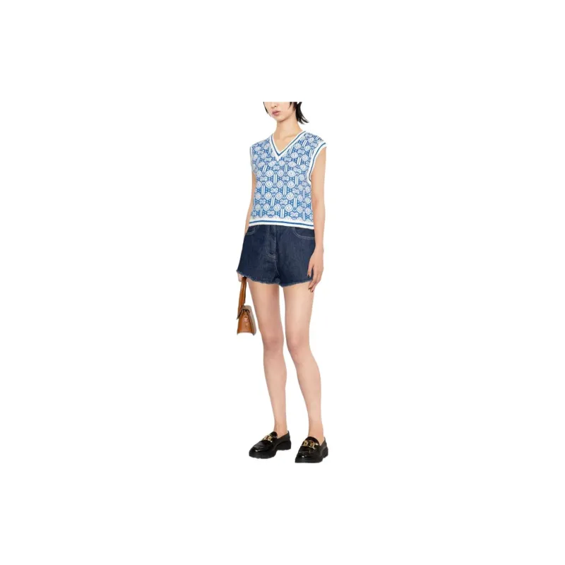 Maje Vests Women's Blue-1
