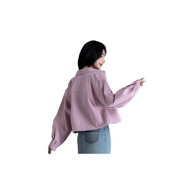 You Cow Me Pants Denim Jacket Women's Pink-5