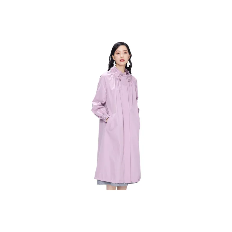 BBLLUUEE Trench Coat Women's Beauty Pink-3