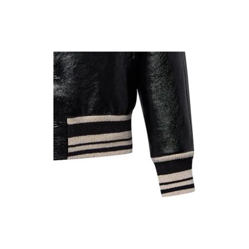LOUIS VUITTON Graphic Leather Varsity Jacket-3