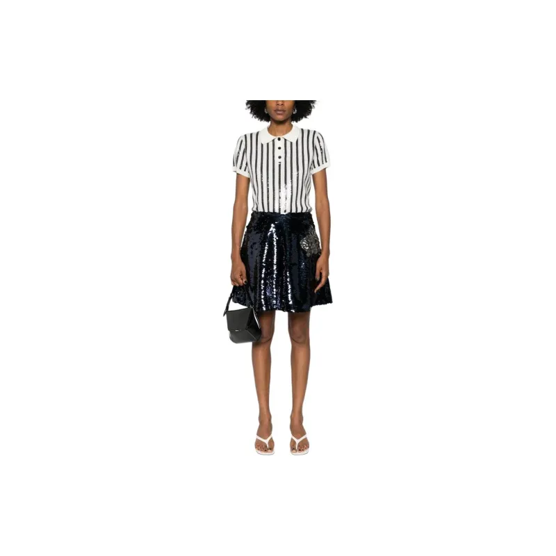 MSGM Sequin Embellished Short Sleeved Jumper-1