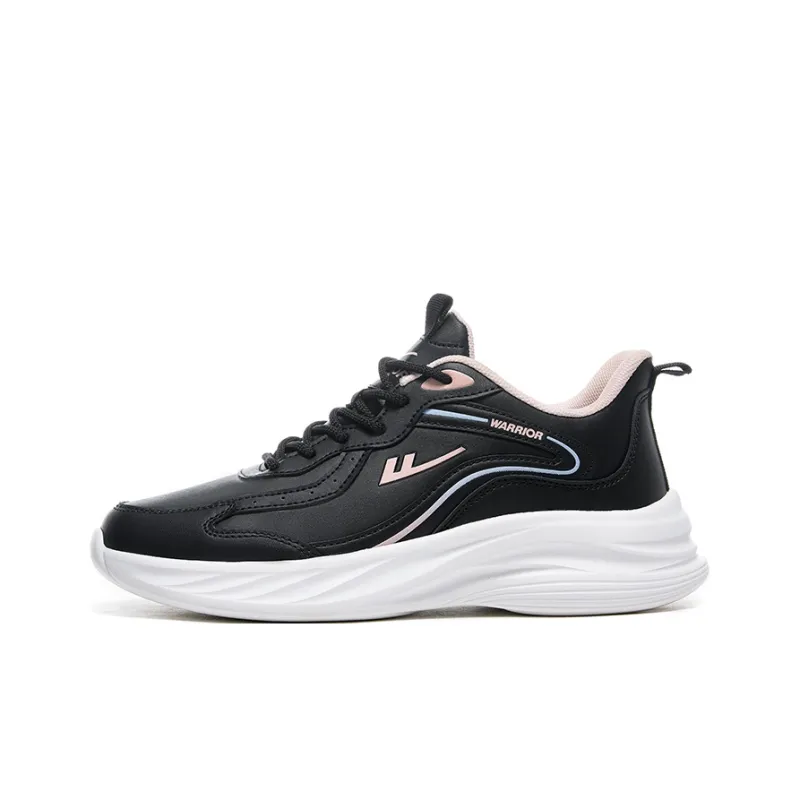 Warrior Rebound Wear Resistant Lightweight Slip Resistant Low Top Running Shoes Women's Black Pink-0