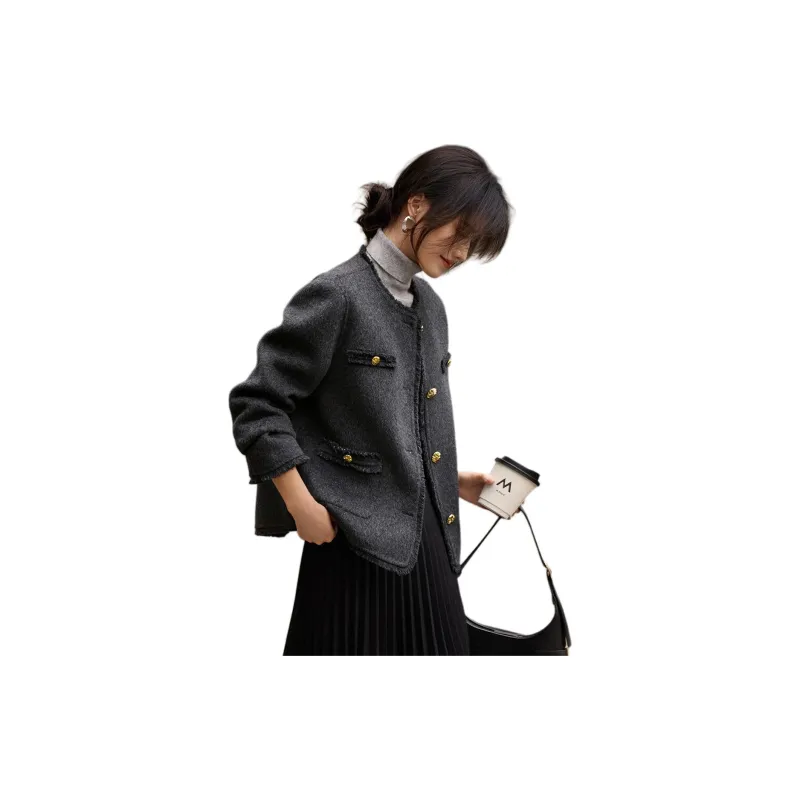 XWI Velvet feel Coat Women's Dark Heather Gray-2
