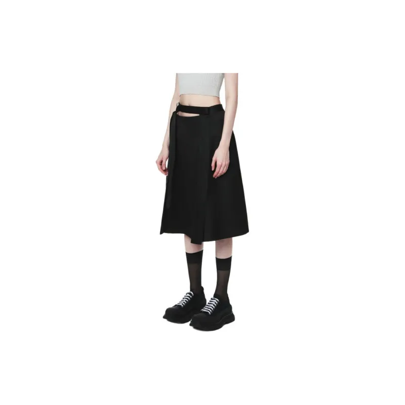 WE11DONE Casual Long Skirts Women's Black-3