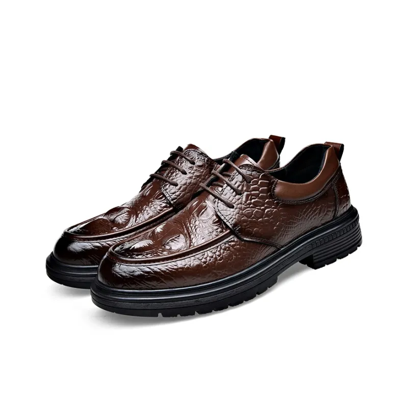EGCHI Men's Casual Shoes Men Low Top Black/Brown-11
