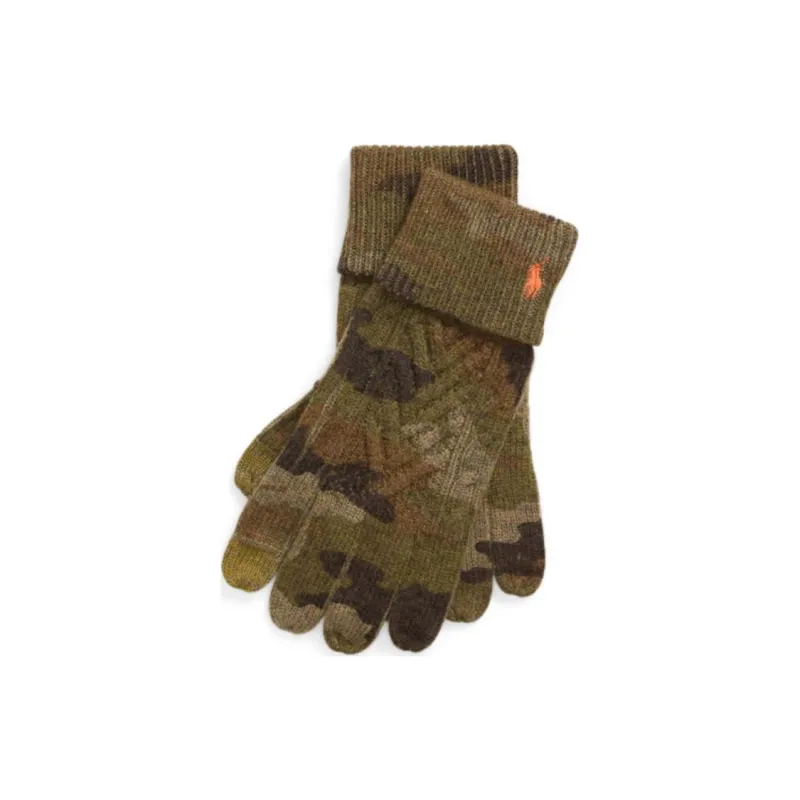 Polo Ralph Lauren Wool Knit Gloves Men's Camouflage-0