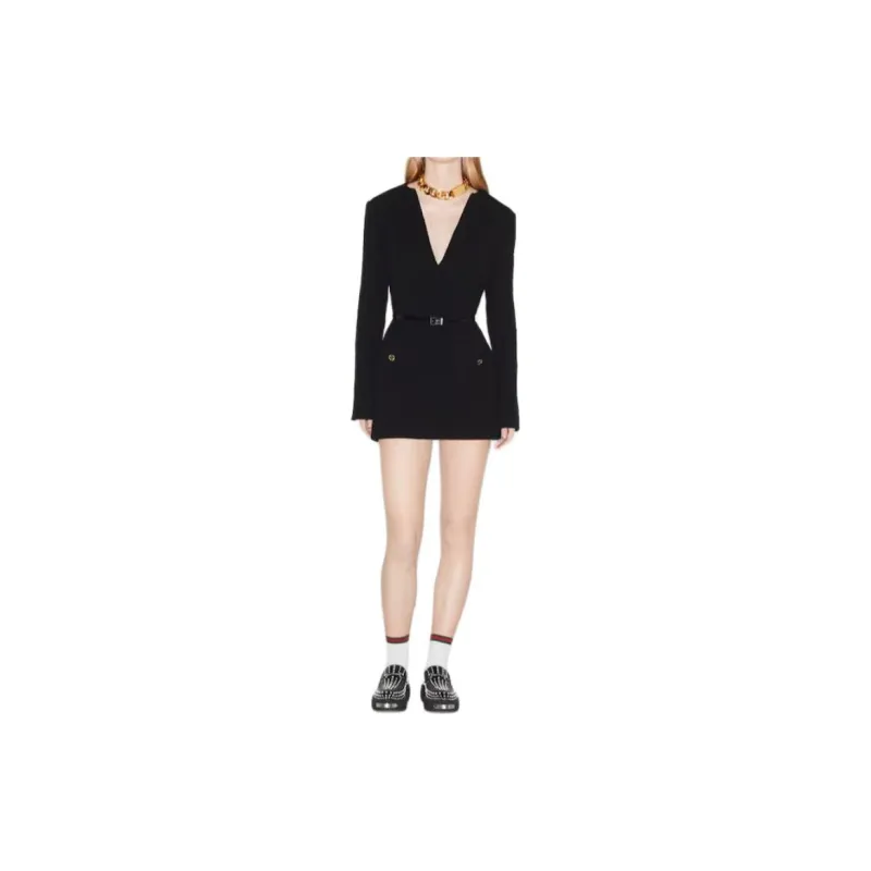 GUCCI Long Sleeved Dresses Women's Black-1