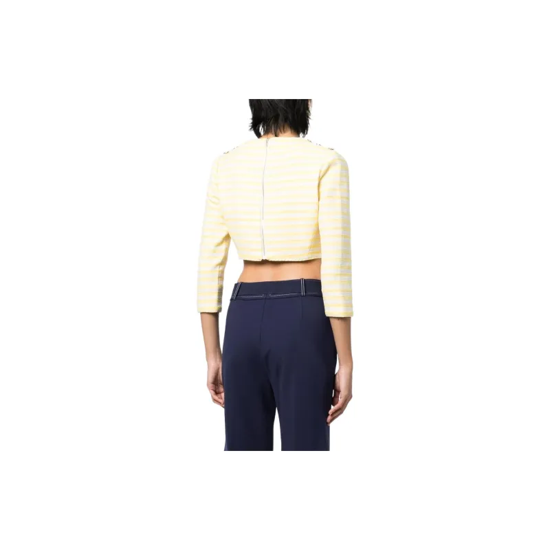 Zimmermann Embroidered striped Cropped Top-2