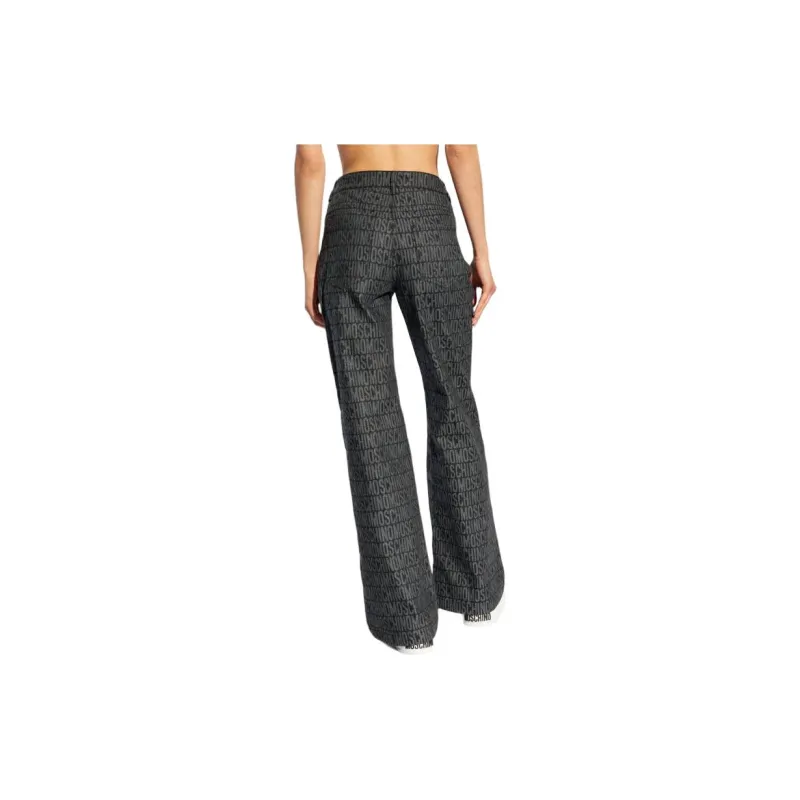 MOSCHINO Monogrammed Heart Embroidered Jeans-3