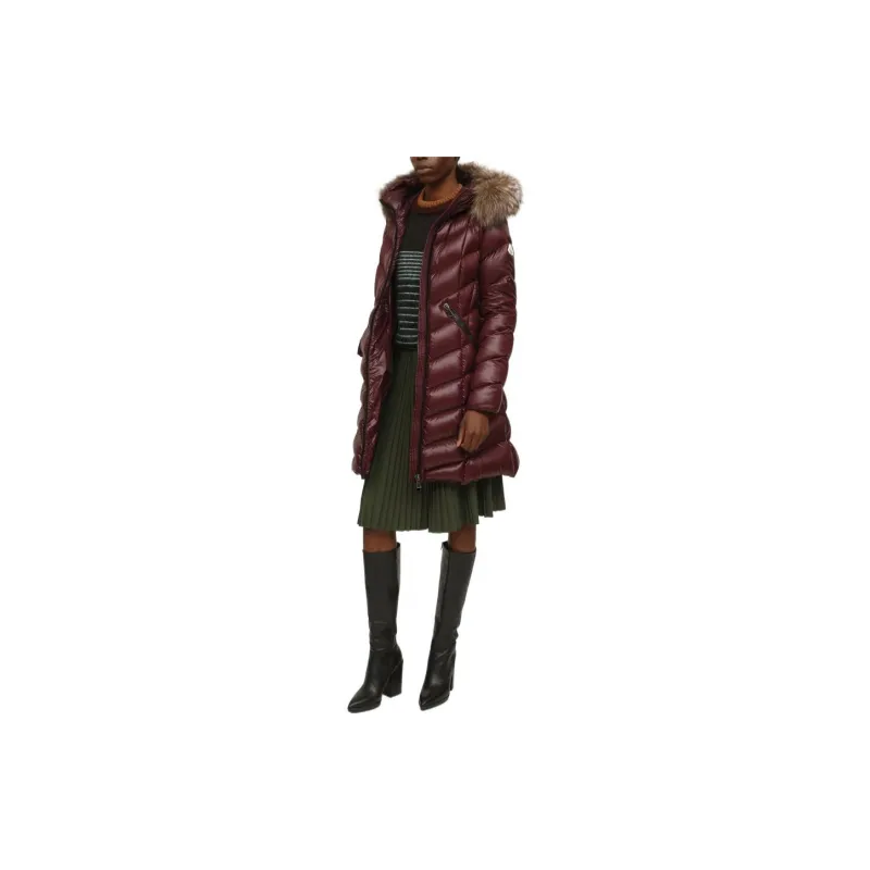 Moncler FW22 Down Jacket Women's Burgundy-2