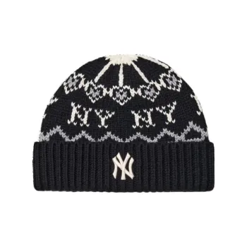 MLB Contains Wool Knitted Beanie Hat Unisex Black