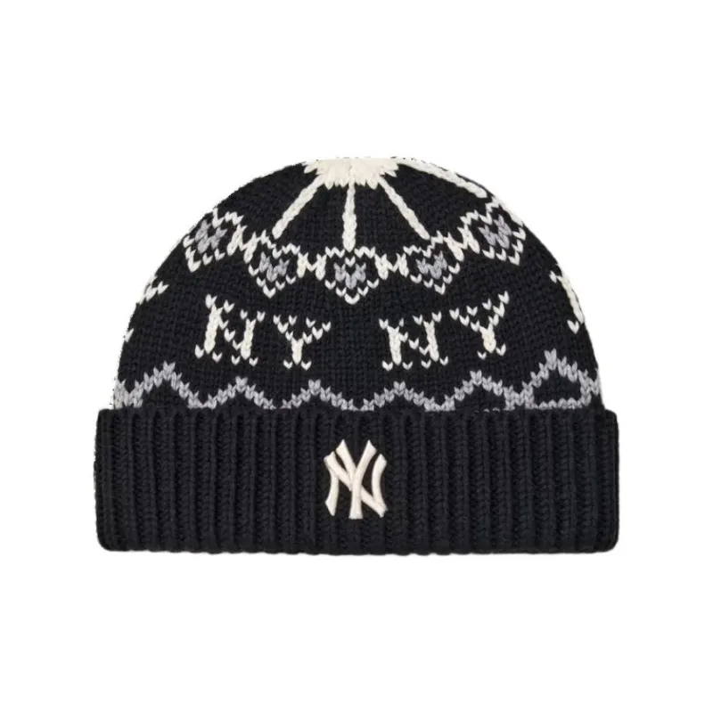 MLB Contains Wool Knitted Beanie Hat Unisex Black-0