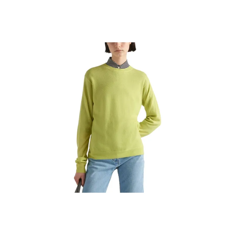 PRADA SS24 Cashmere Sweater Women's Lime Green-1