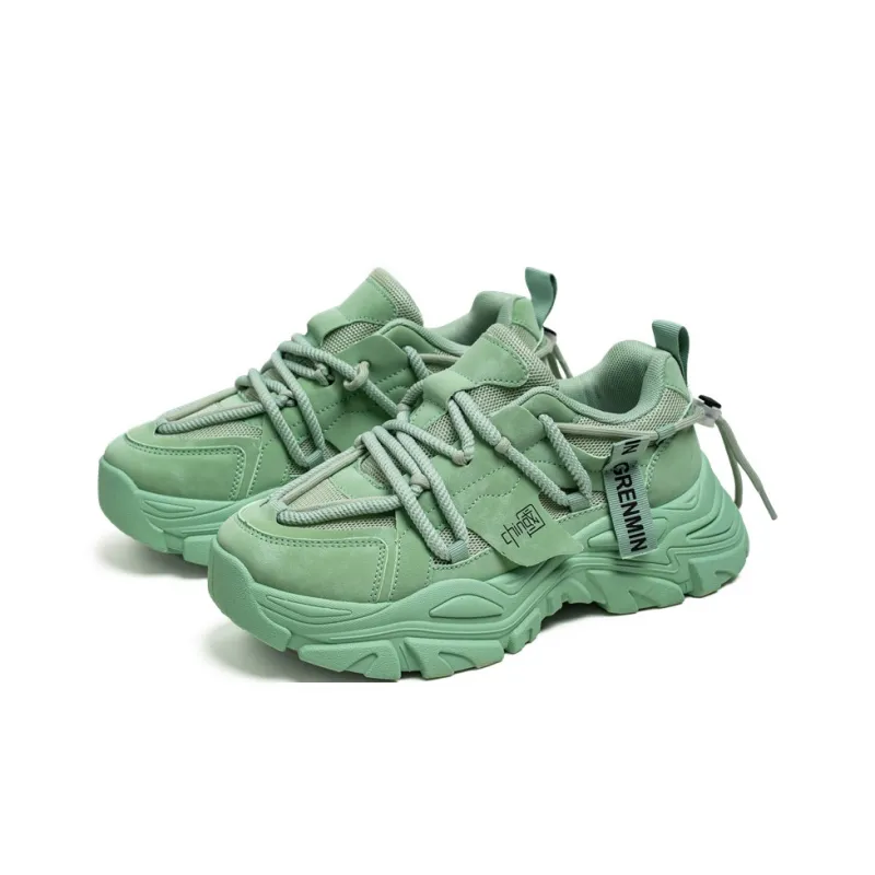Wooden Rabbit Cushioned Slip-Resistant Waterproof And Breathable Height Increasing Low-Top Chunky Sneakers Men's-11