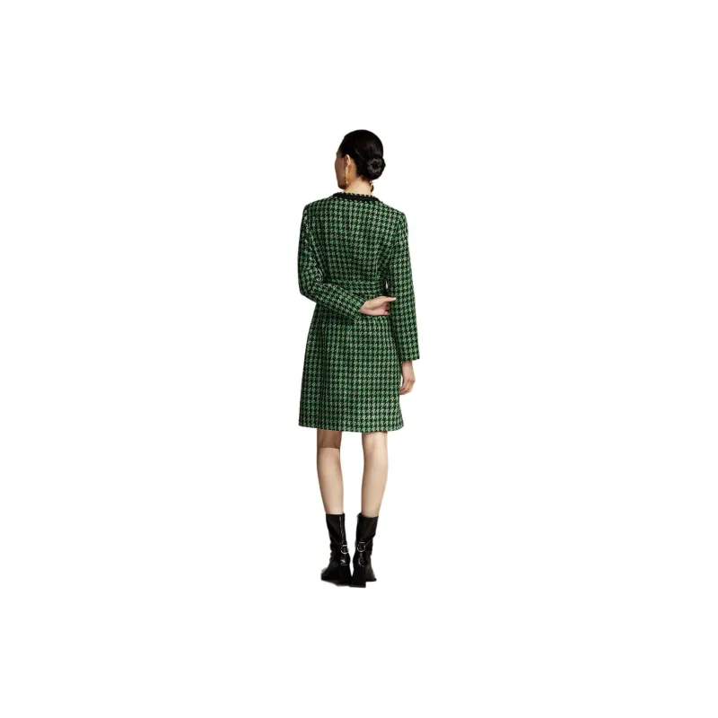 BBLLUUEE Long Sleeved Dress Women's Turquoise Green-2