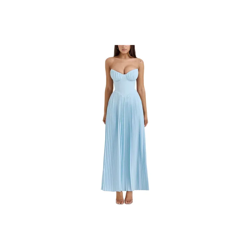 HOUSE OF CB MARCELLA Sleeveless Dress Women's Powder Blue-3