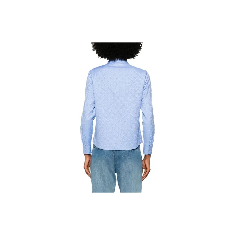 GUCCI Gg Motif Oxford Shirt-2