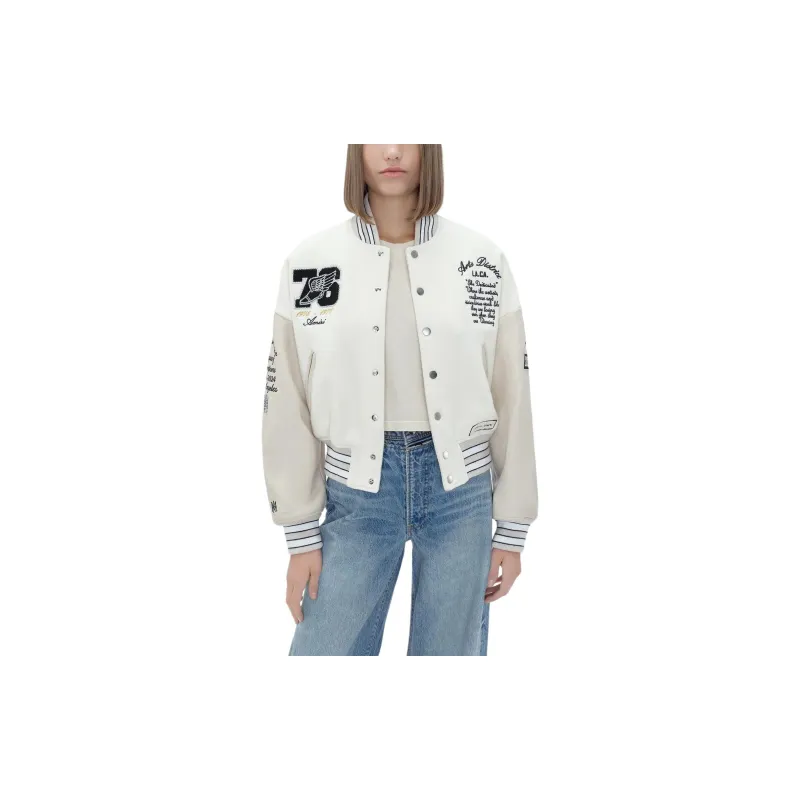 AMIRI Eagle Varsity Jacket Jackets & Coats Women's White-2