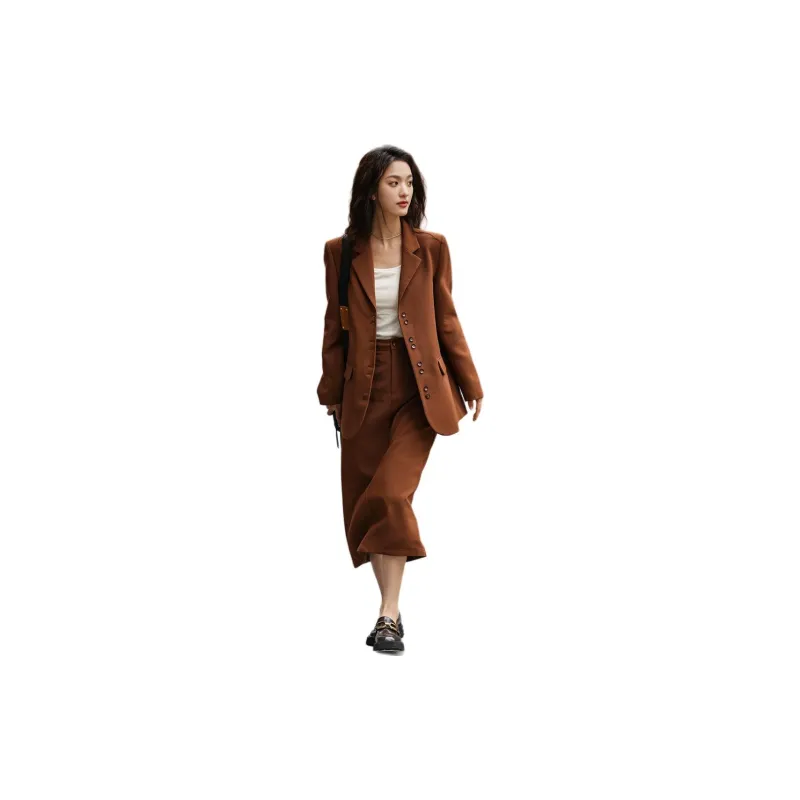 Demana Casual Long Skirt Women's Brick Red-2