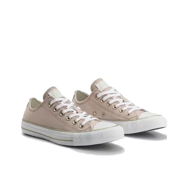 Converse Chuck Taylor All Star Anti-Slip Wear-Resistant Low-Top Canvas Shoes Women's Pink White-2