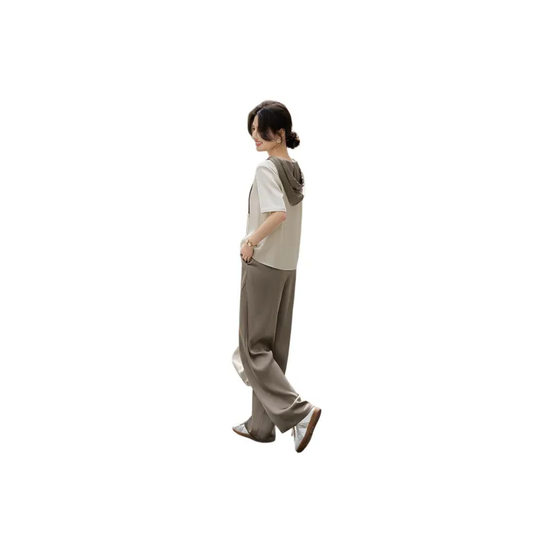 XWI Casual Suit Women's Beige & Coffee-3