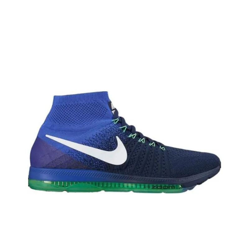 Nike All Out Flyknit 'College Navy White Black Electro Green'-1