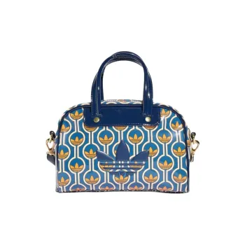 Adidas PU Bowling Bag, Shoulder Bag, Crossbody Bag, Handbag Mini Women's Blue & Yellow
