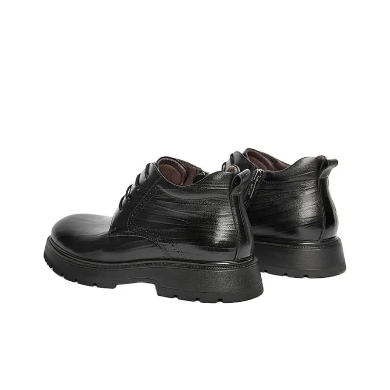 BELLE Dress Shoes Men's Black Unlined Lining-4