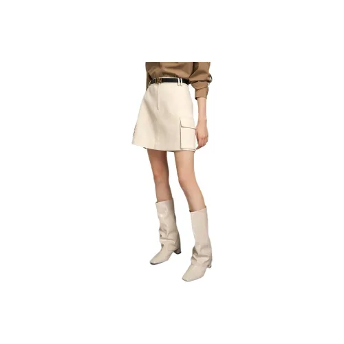 Bethine Casual Short Skirts Women's Beige Apricot