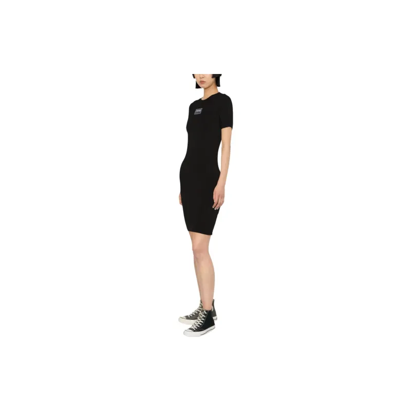 VERSACE JEANS COUTURE Logo Patch T shirt Dress-3