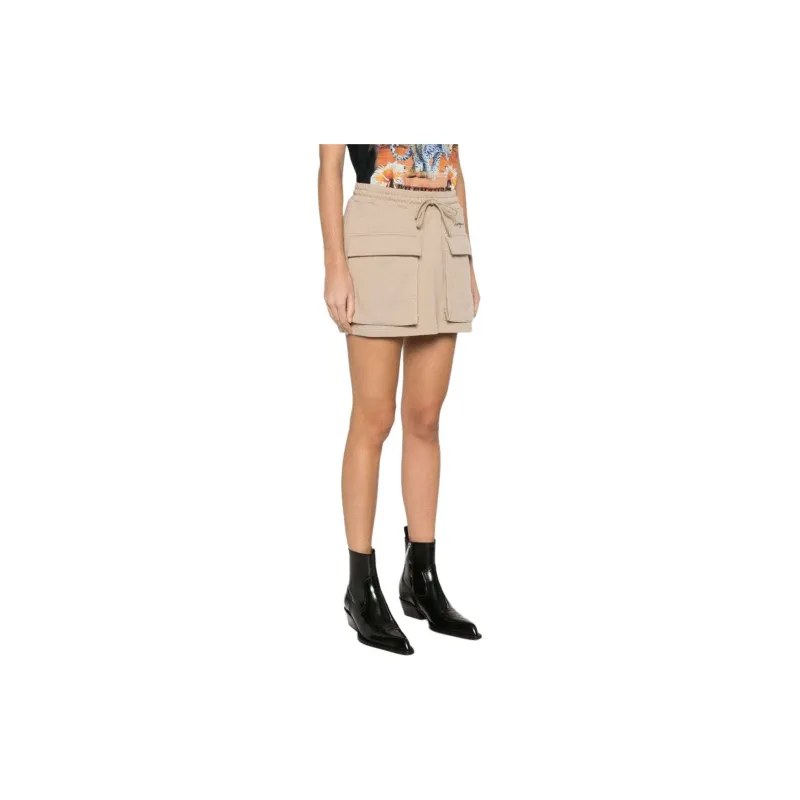 MSGM Logo Embroidered Drawstring Mini Skirt-3