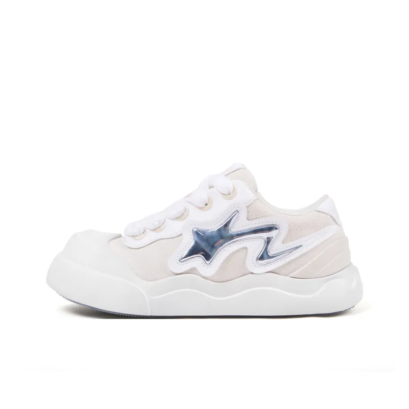 Hemy Height Increasing Anti Slip And Wear Resistant Low Top Casual Shoes Unisex White-0