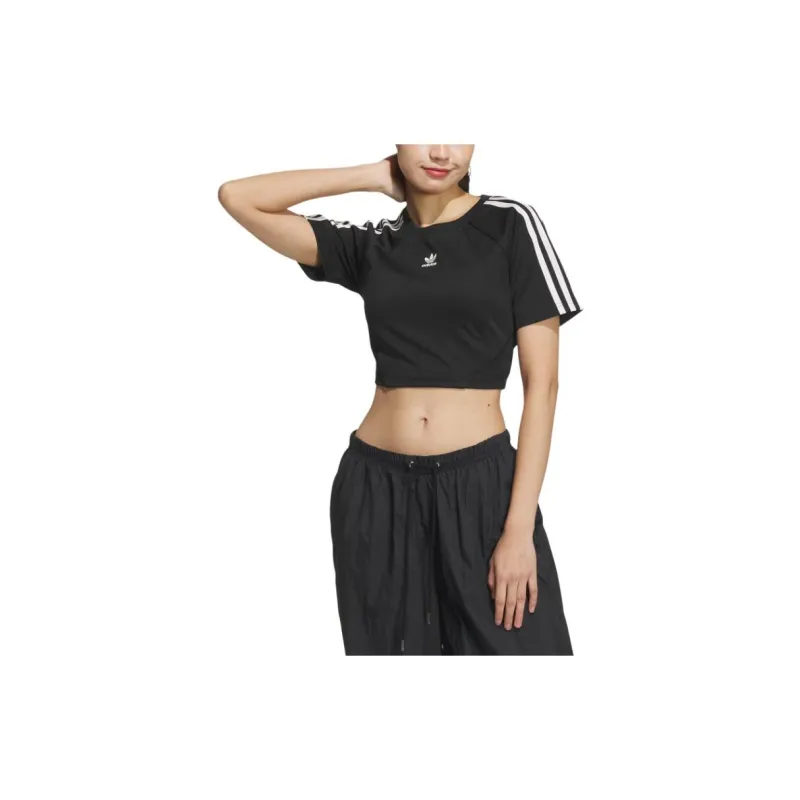 Adidas Originals BABY TEE Raglan Sleeve T Shirt Women's Black-1