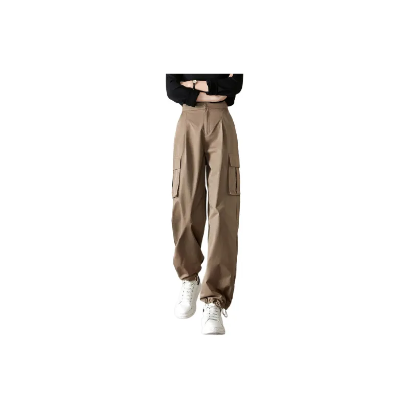 Mo Han Yi Mei Cargo Pants Women's Khaki Green-1