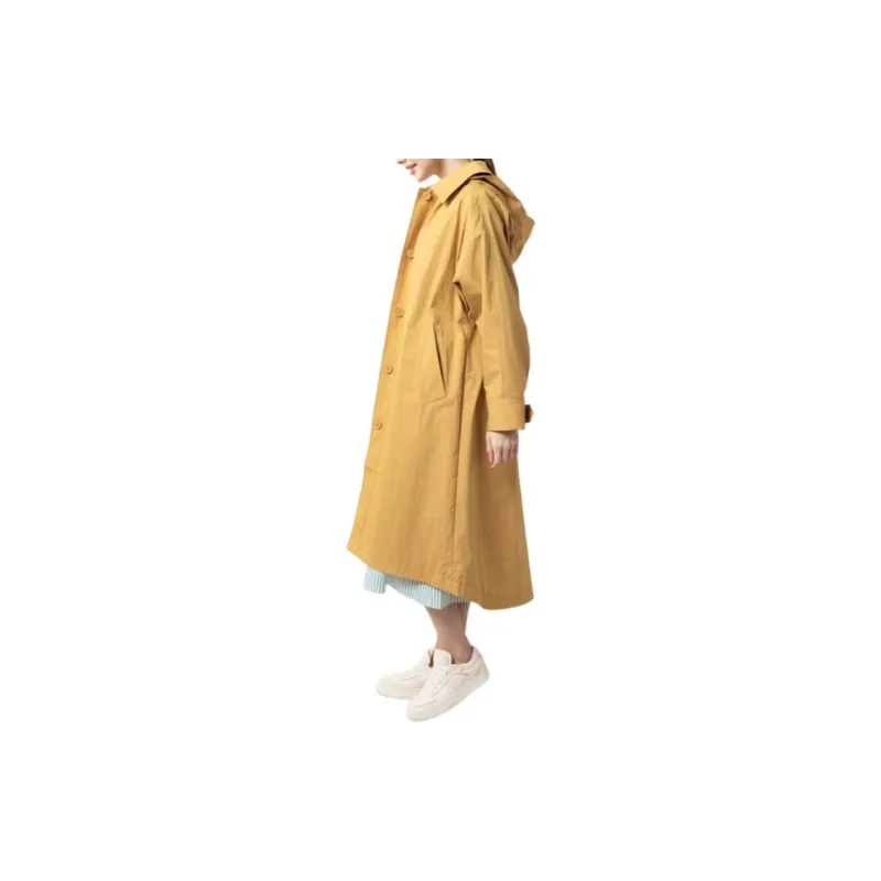 LACOSTE Trench Coat Women's Yellow-4