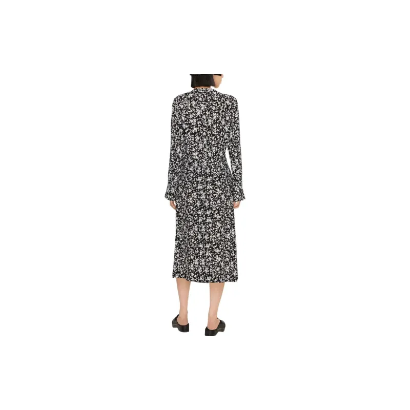 GANNI Casual Long Skirts Women's Black-2