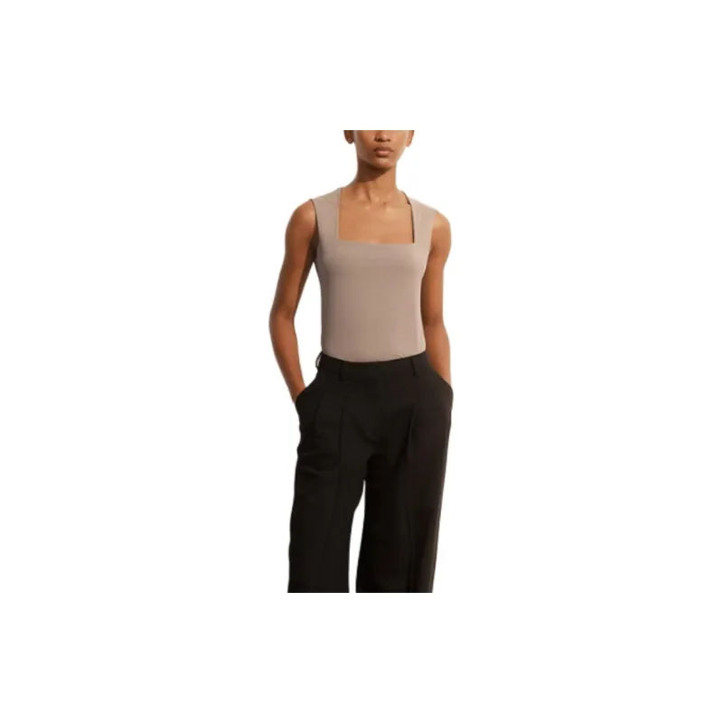 H&M Tank Top Women's Dark Beige-1