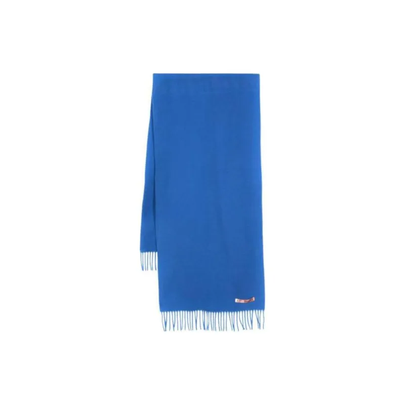 Acne Studios Logo Patch Fringed Scarf-1