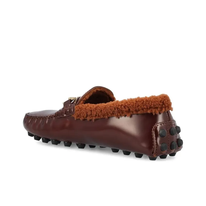 TOD'S T Plaque Round Toe Loafers Women's-3
