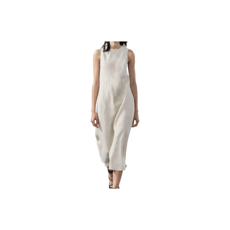 ZARA Sleeveless Dress Women's Brown-2
