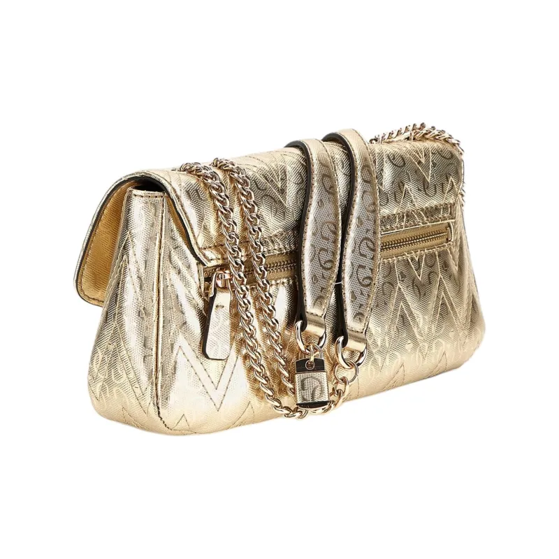 GUESS Polyurethane Shoulder Bag, Crossbody Bag Regular Women's Gold-1