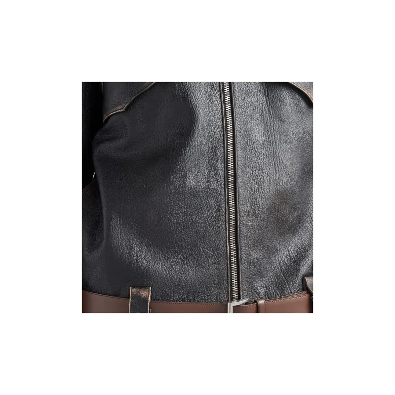 PRADA Zipped Belted Jacket-4