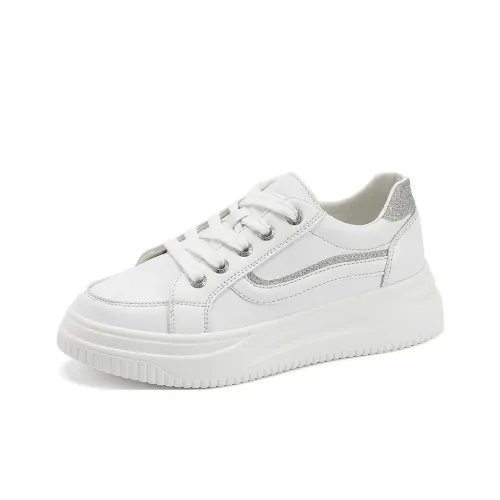 RED DRAGONFLY White Sneakers Breathable And Lightweight Low Top Casual Shoes Women's
