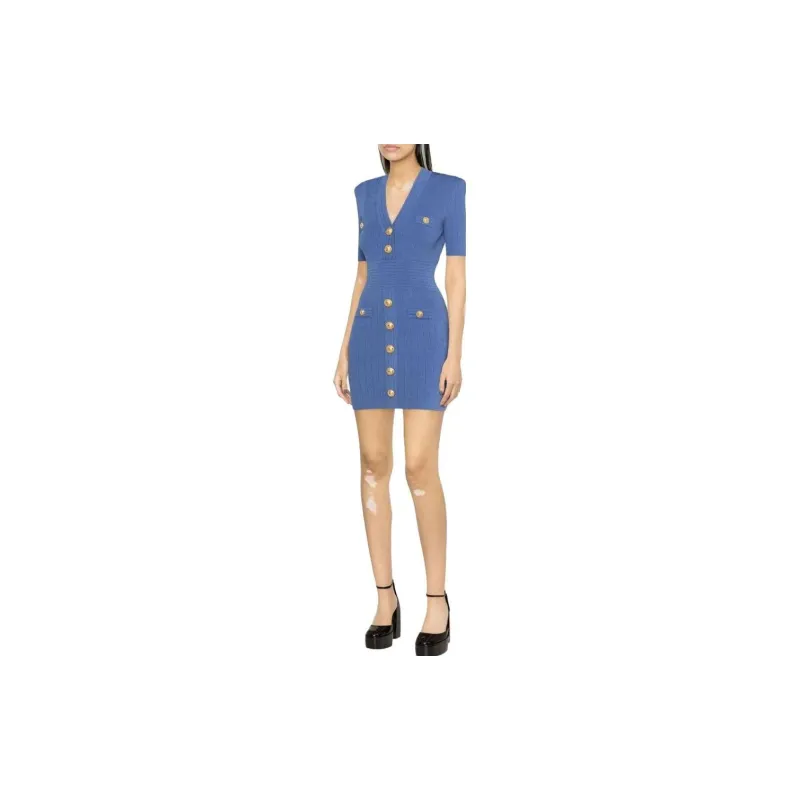 BALMAIN Knitted Mini Dress-4