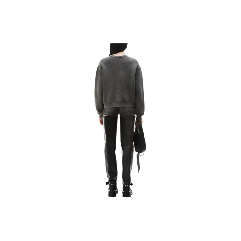 Alexander Wang Blade Logo Crewneck Washed Cedar-3