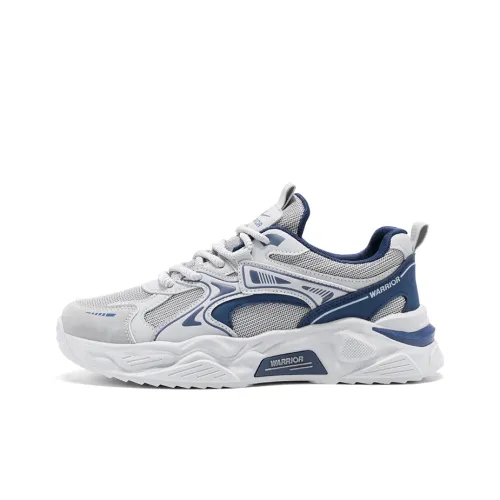 Warrior Wear resistant, Lightweight, Breathable, And Non slip. Low Top Chunky Sneakers Men's Gray Blue