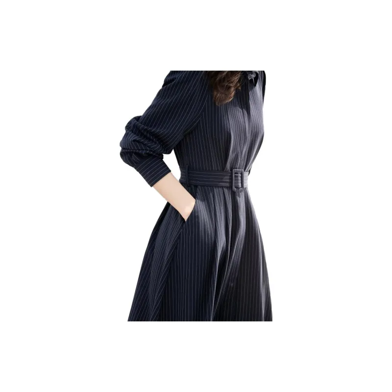 Dme Long Sleeved Dresses Women's Navy Blue-2