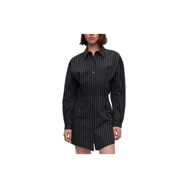HUGO BOSS Long-Sleeved Dresses Women's Black-3