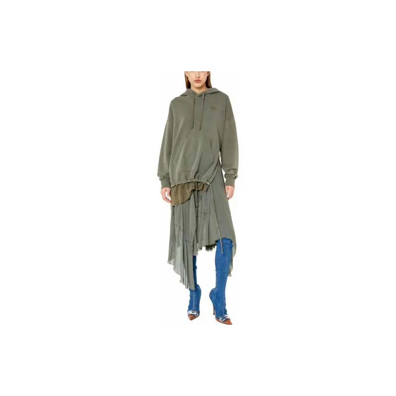DIESEL Long-Sleeved Dresses Women's Green-1