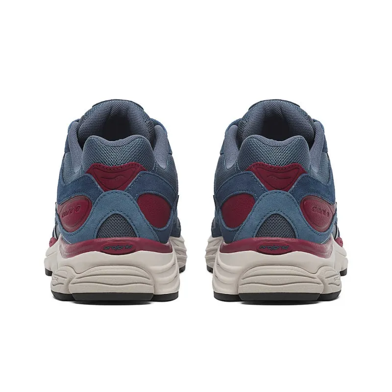 Saucony Pro Grid Omni 9 Breathable, Supportive, And Lightweight Low Top Casual Running Shoes Unisex Blue Red-4